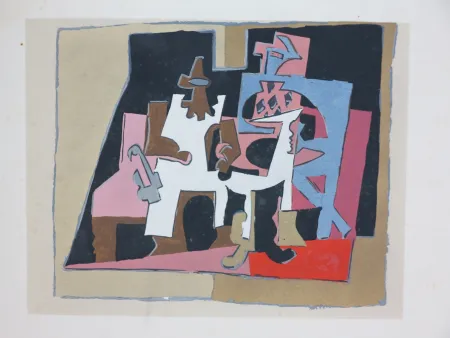 镂版印刷 Picasso - D’après Pablo Picasso (1881-1973). Intérieur. 1933. Pochoir sur papier.