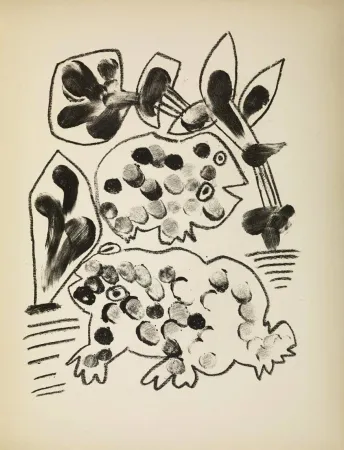 石版画 Picasso - De mémoir d'homme, , Planche II