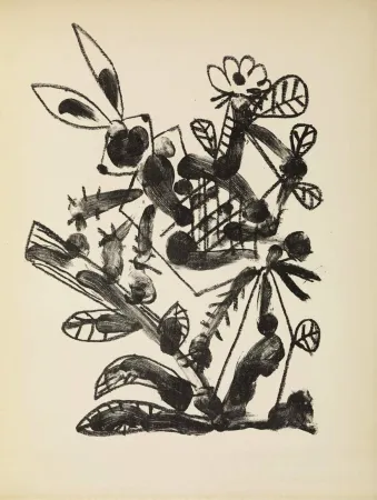 石版画 Picasso - De mémoir d'homme, Planche IX
