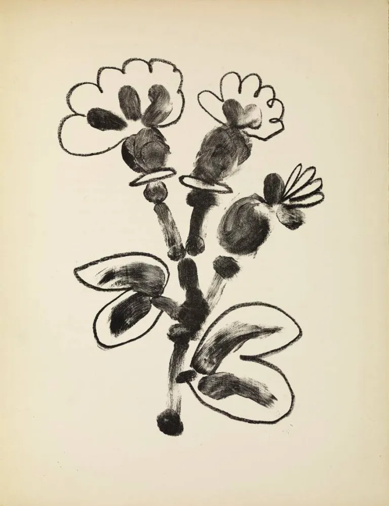 石版画 Picasso - De mémoir d'homme, Planche V