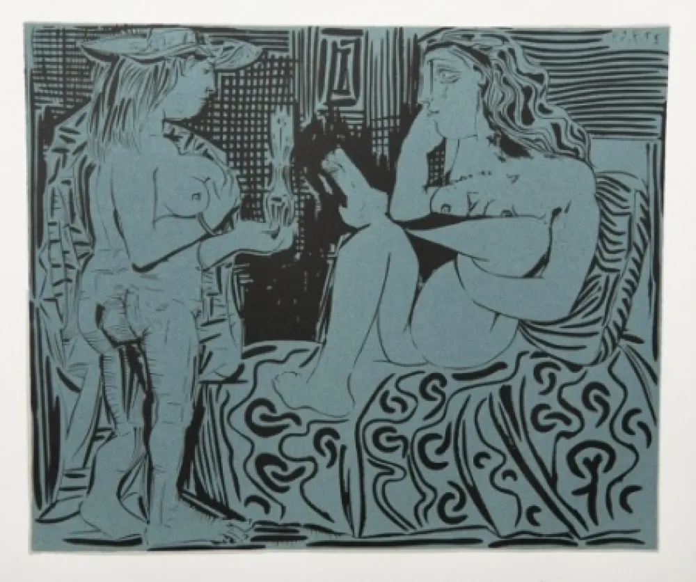版画 Picasso - Deus femmes