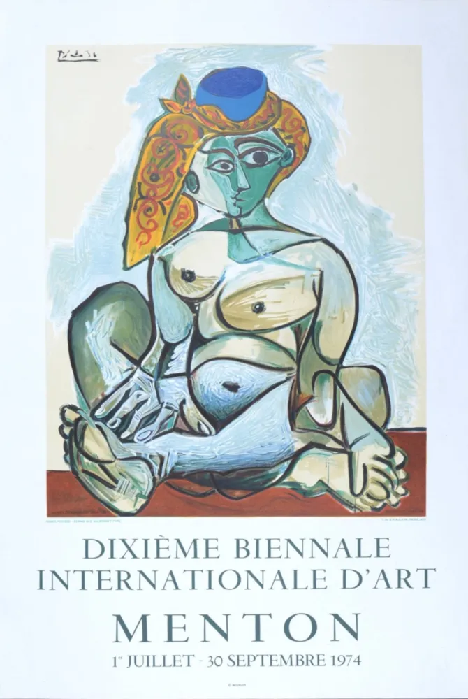 石版画 Picasso - Dixième Biennale Internationale d'Art, Menton