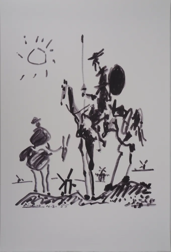 石版画 Picasso - Don Quichotte
