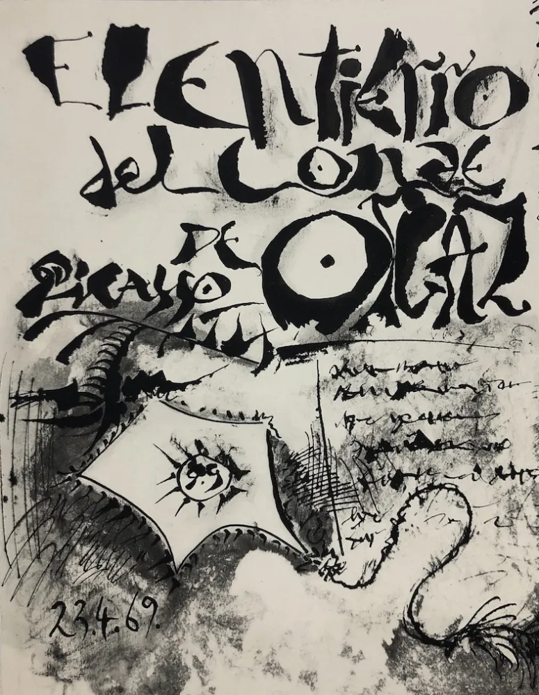 蚀刻版画 Picasso - El entierro del Conde Orgaz