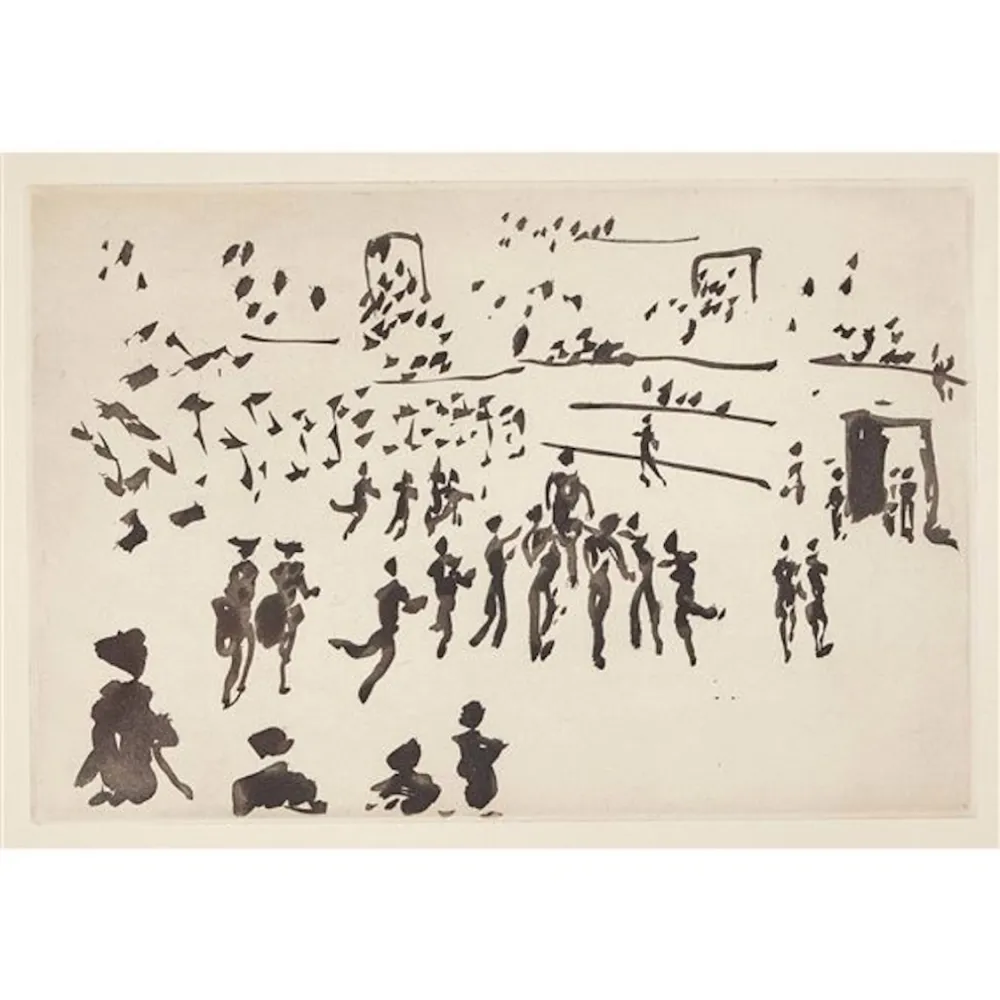 飞尘腐蚀法 Picasso - El torero sale en hombros de los aficionados