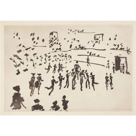 飞尘腐蚀法 Picasso - El torero sale en hombros de los aficionados