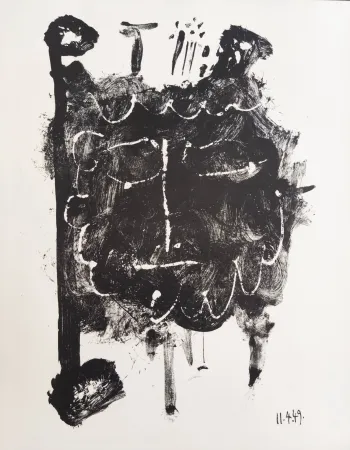 石版画 Picasso - Élégie d'Ihpetonga, Masks of Ashes, Planche I
