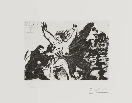 蚀刻飞尘法 Picasso - Enlèvement, à pied, avec la Célestine 