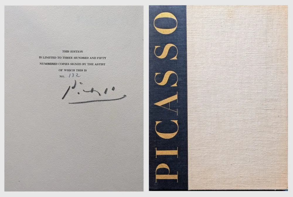 无技术 Picasso -  Exceptional Rare Artbook Hand-Signed by Picasso artbook  Picasso: The Recent Years, 1946