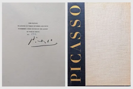 无技术 Picasso -  Exceptional Rare Artbook Hand-Signed by Picasso artbook  Picasso: The Recent Years, 1946