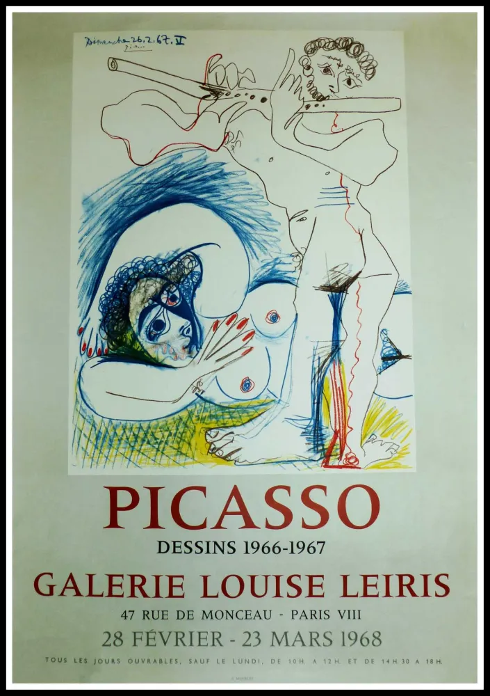 海报 Picasso - EXPO 1968 GALERIE LOUISE LEIRIS