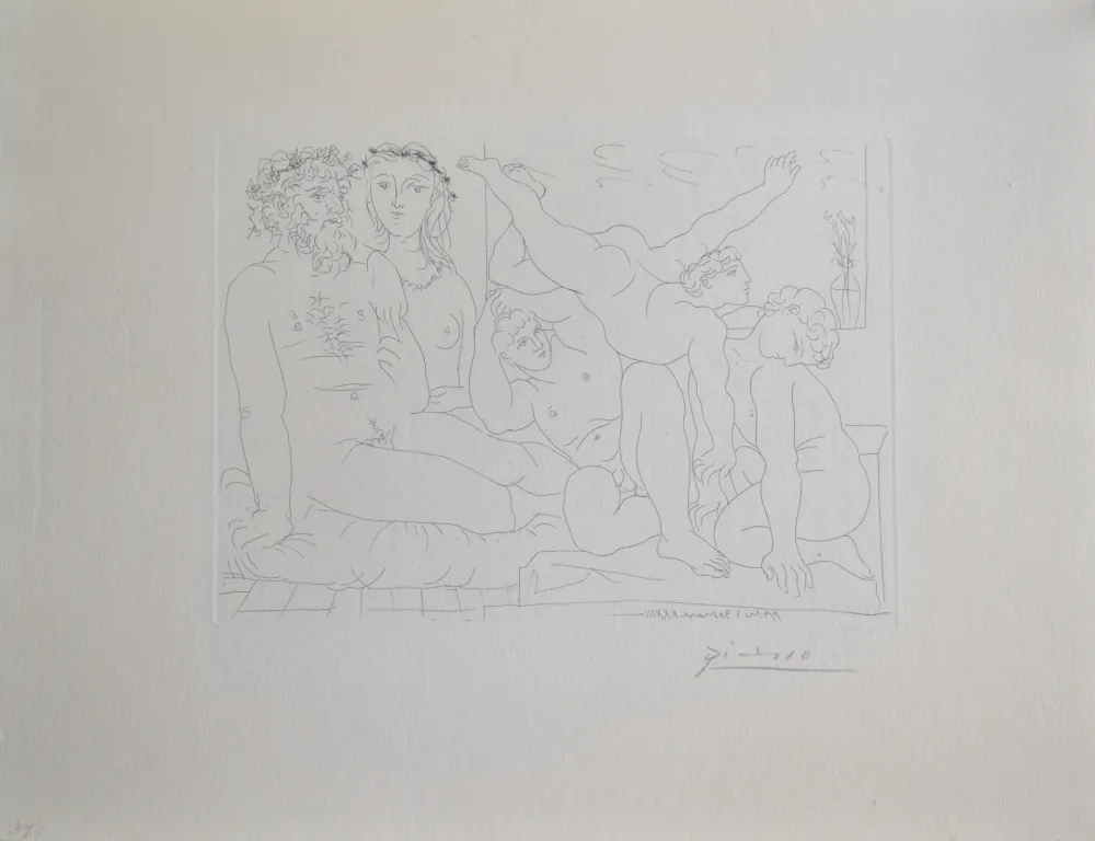 版画 Picasso - Famille de Saltimbanques (B163 Vollard)