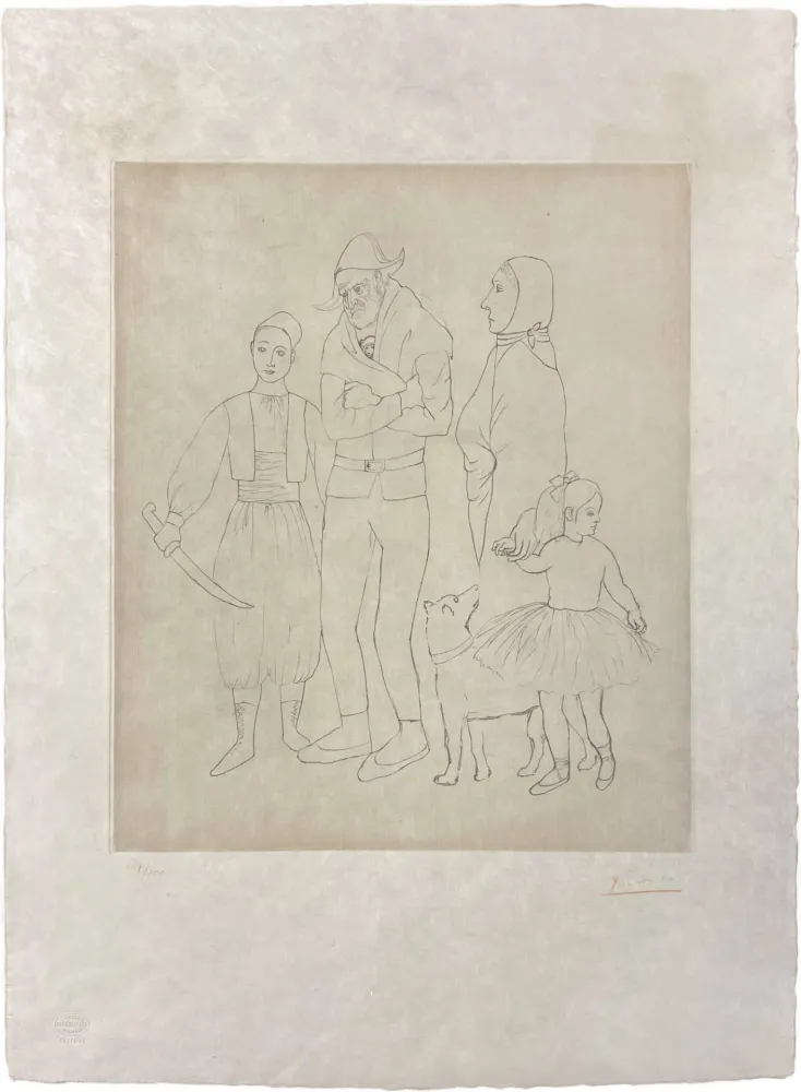 版画 Picasso - Famille des Saltimbanques