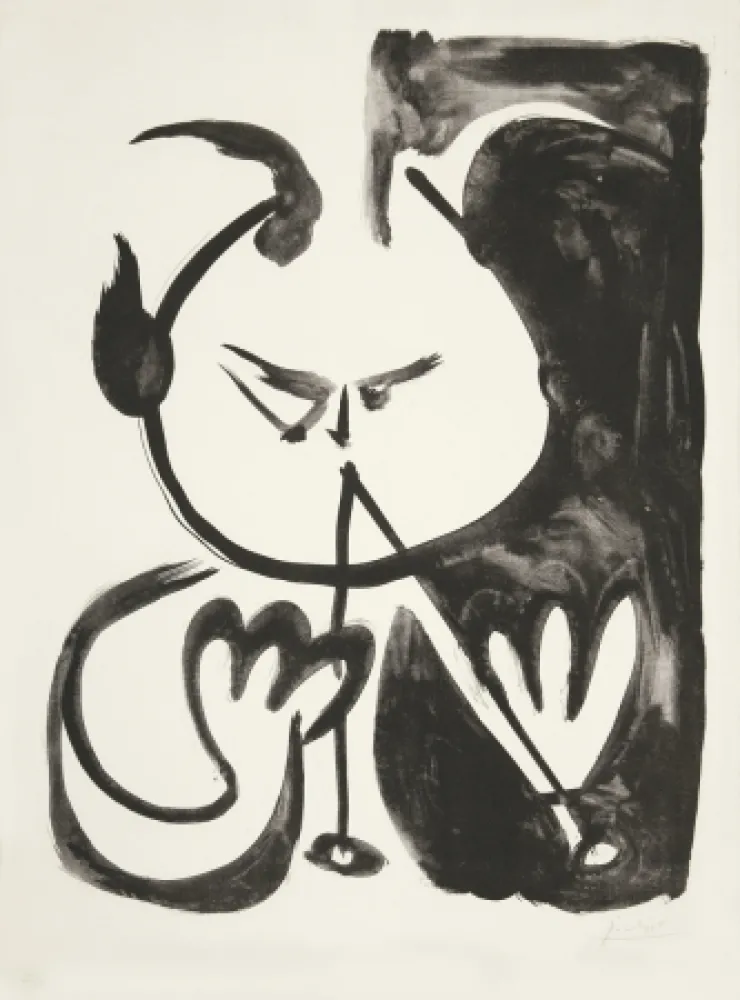 石版画 Picasso - Faune musicien no. 5 (Musizierender Faun Nr. 5) 