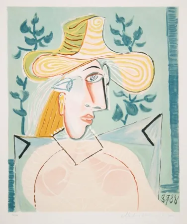石版画 Picasso - Femme a la Collerette