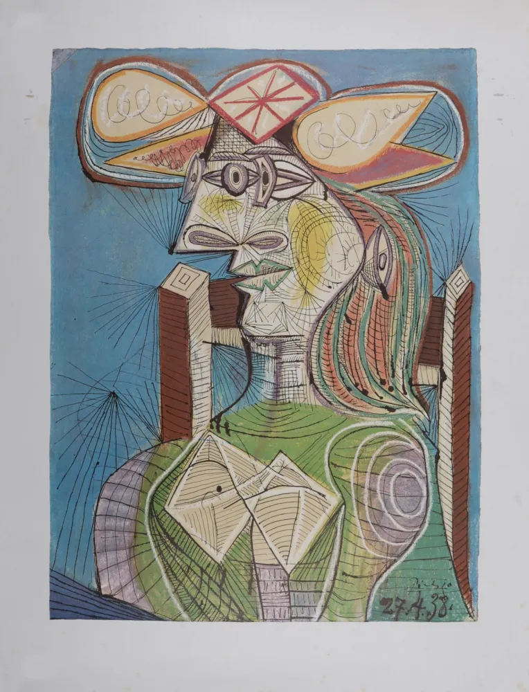 胶版印刷 Picasso - Femme assise (Dora), 1971