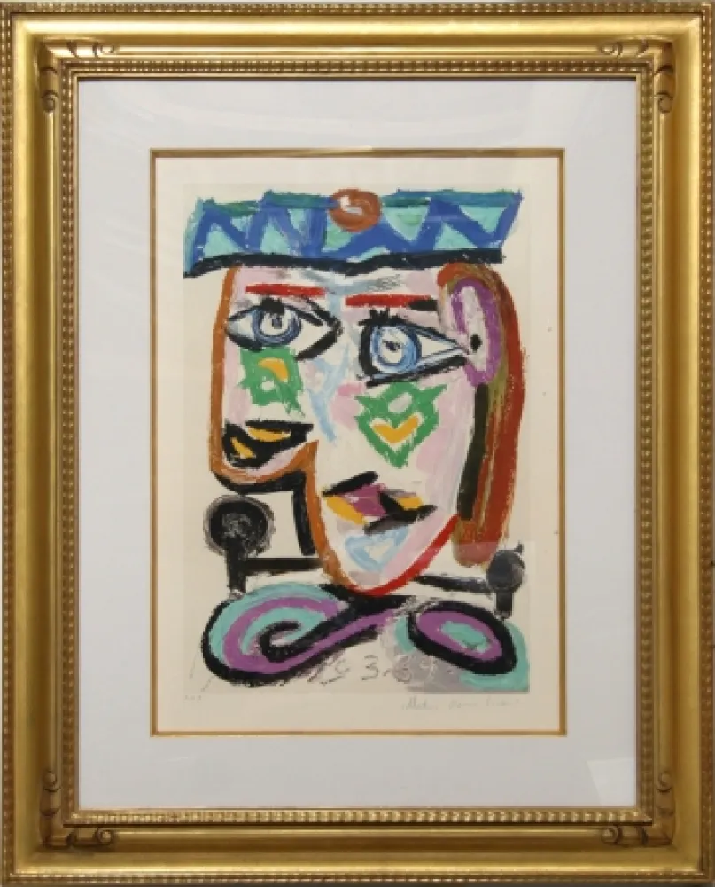石版画 Picasso - Femme au Beret