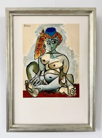 石版画 Picasso - Femme au Bonnet