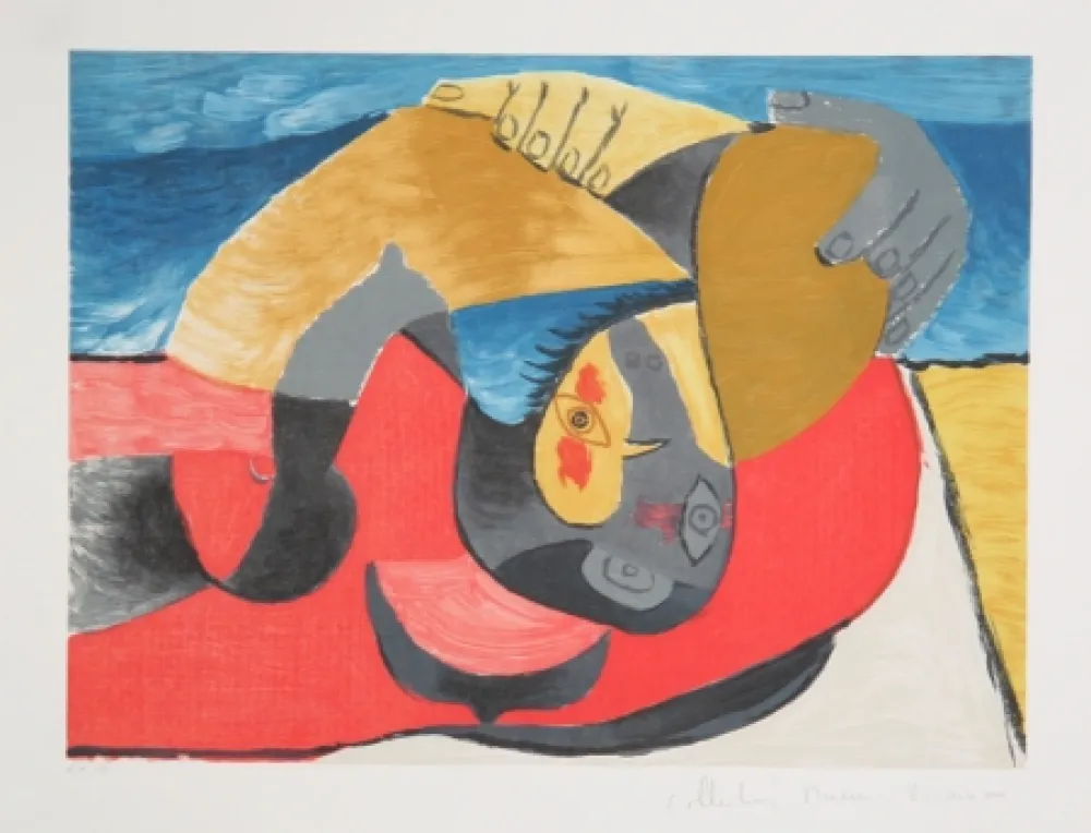 石版画 Picasso - Femme Couchee