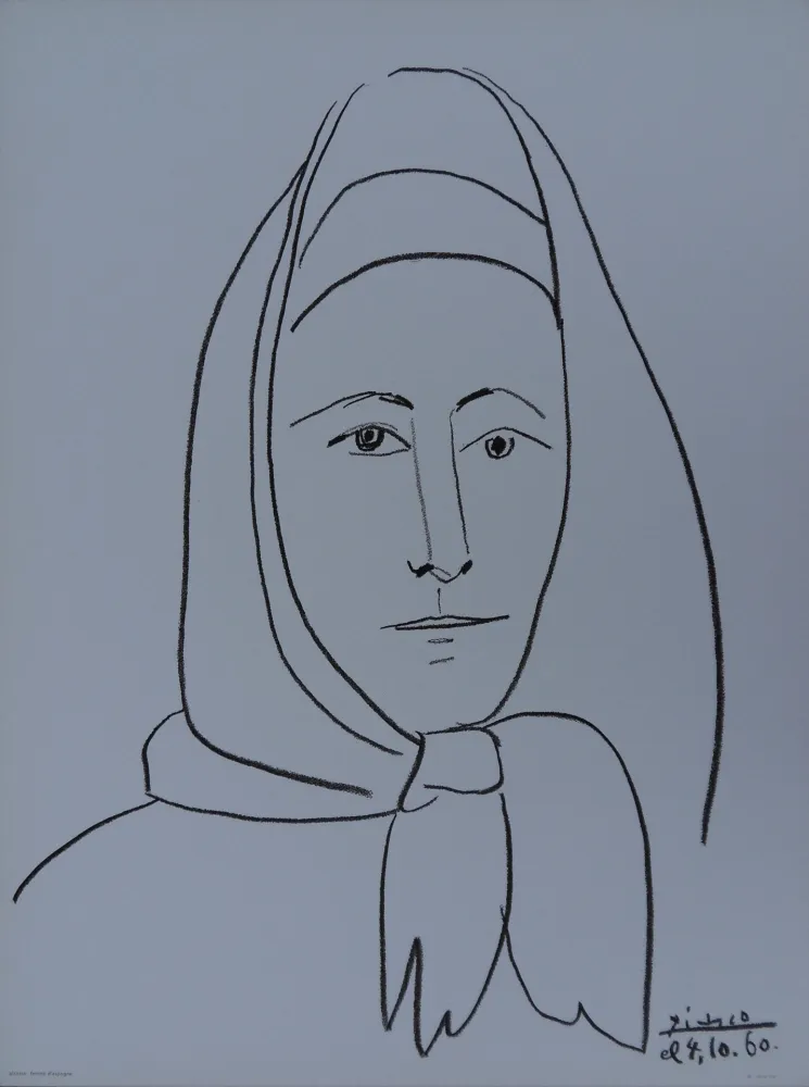 石版画 Picasso - Femme d'Espagne