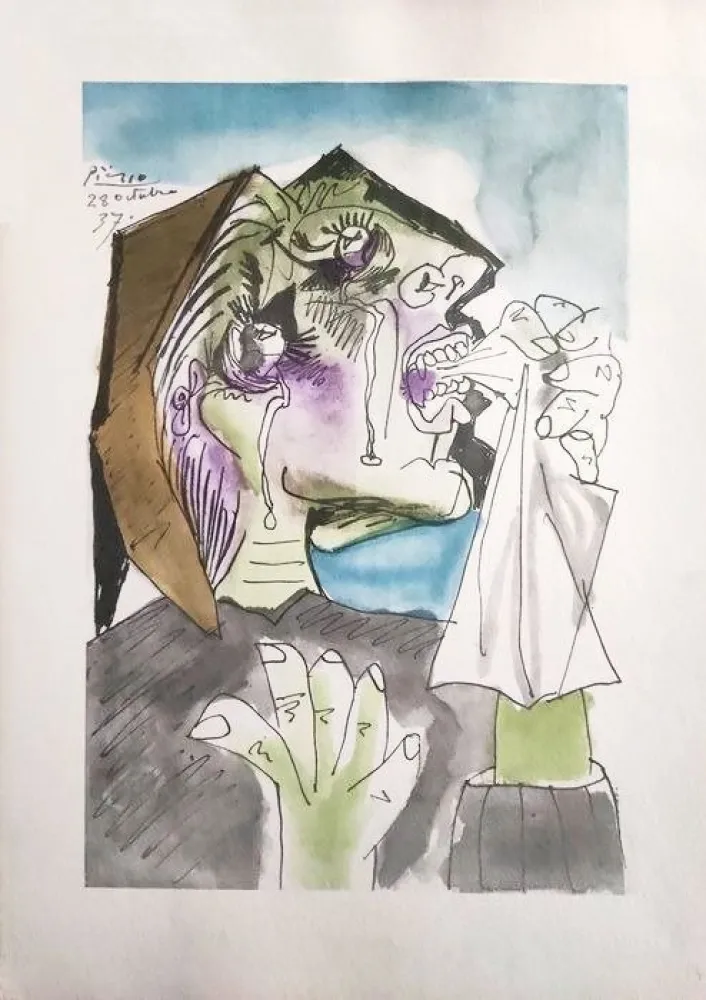 镂版印刷 Picasso - Femme qui pleure