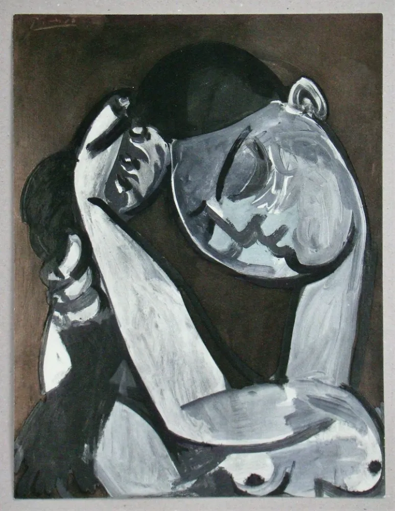 镂版印刷 Picasso - Femme se coiffant