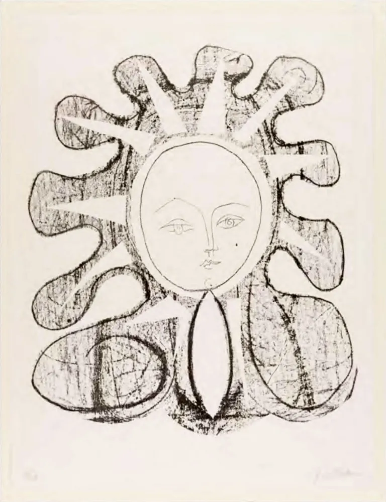 石版画 Picasso - Françoise en soleil
