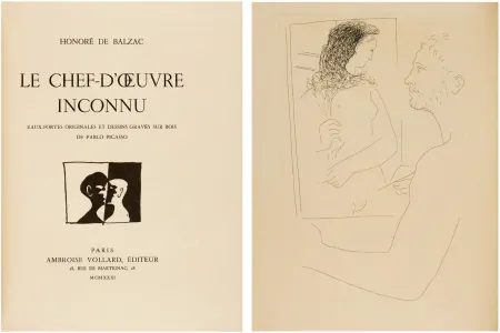 插图书 Picasso - H. de Balzac. LE CHEF-D'ŒUVRE INCONNU. Eaux-fortes de Pablo Picasso (ex. sur Japon signé avec suite, reliure de Paul Bonet)