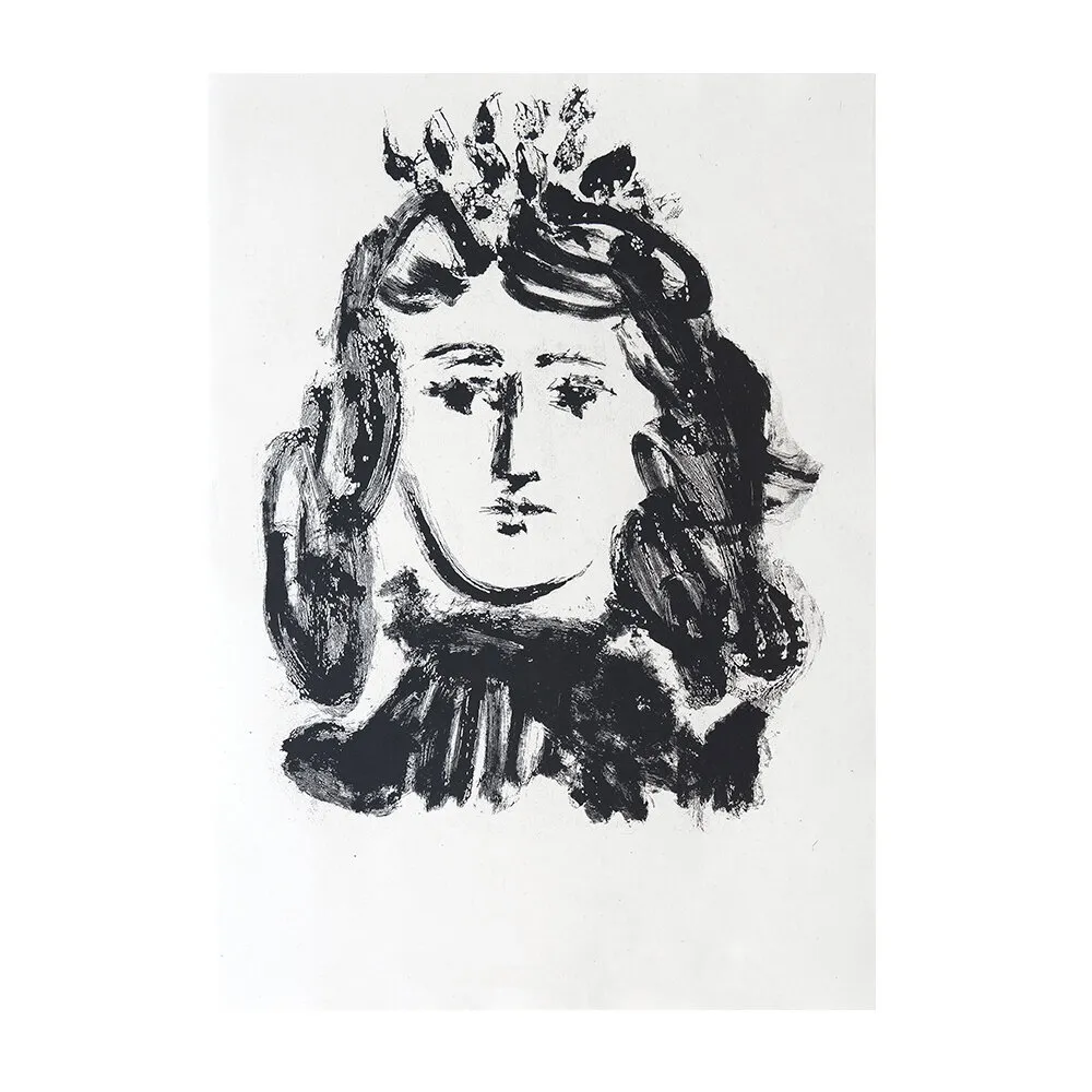 版画 Picasso - Head of a Woman Wearing a Crown 