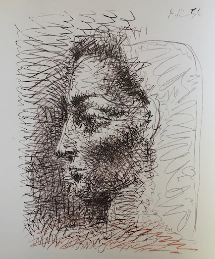 石版画 Picasso - Jacqueline de profil