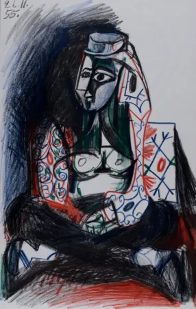 石版画 Picasso - Jacqueline Roque, 1959