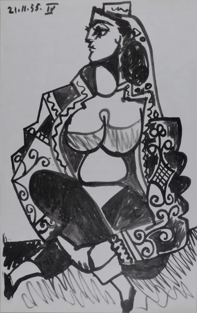 石版画 Picasso - Jacqueline Roque IV,