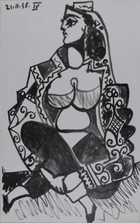 石版画 Picasso - Jacqueline Roque IV,