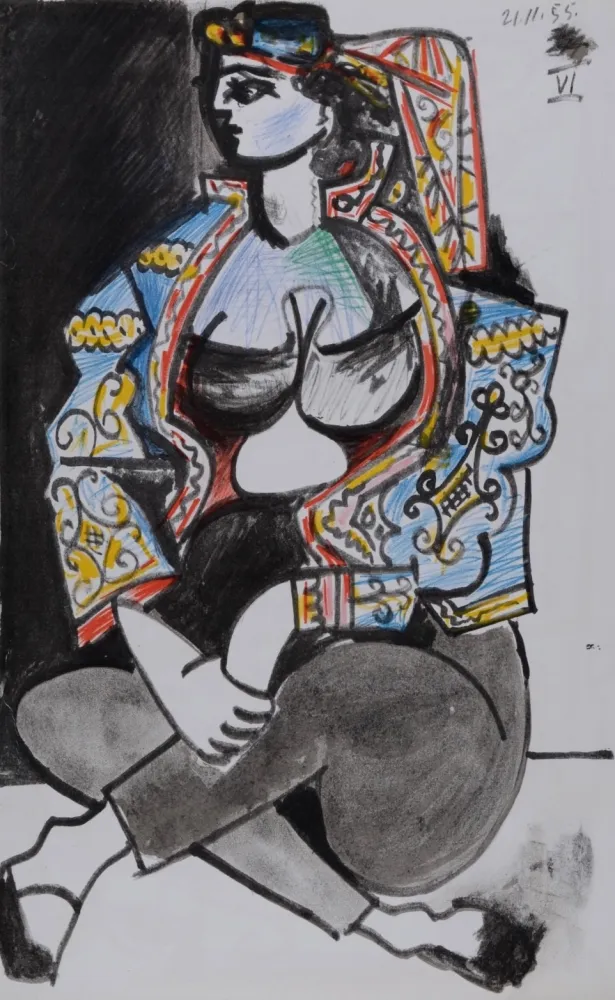 石版画 Picasso - Jacqueline Roque #VI, 1959