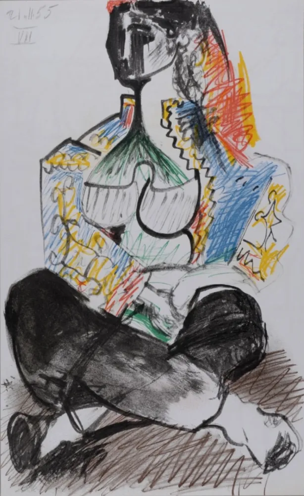 石版画 Picasso - Jacqueline Roque #VII, 1959