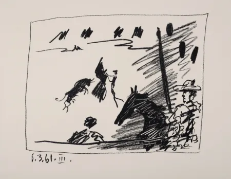 石版画 Picasso - Jeu de la cape, 1961