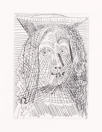 版画 Picasso - Jeune Dame Espagnole