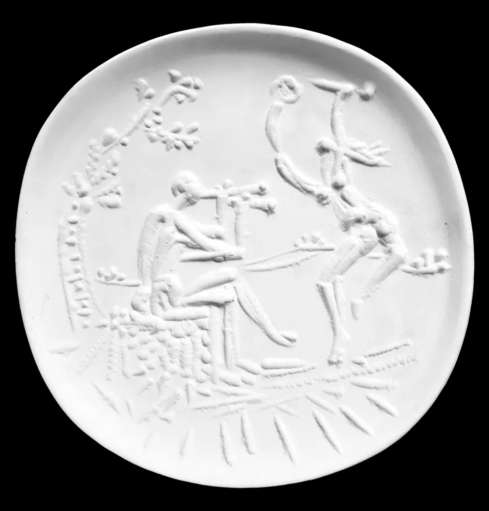 陶瓷 Picasso - Joueur de diaule et faune 