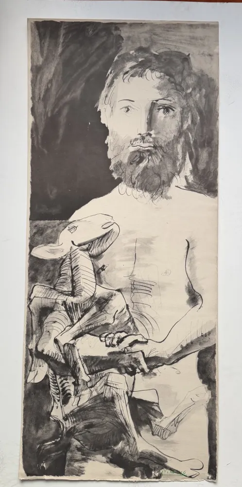 镂版印刷 Picasso - L homme au mouton
