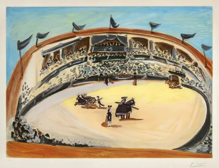 飞尘腐蚀法 Picasso - La Corrida (The Bullfight)