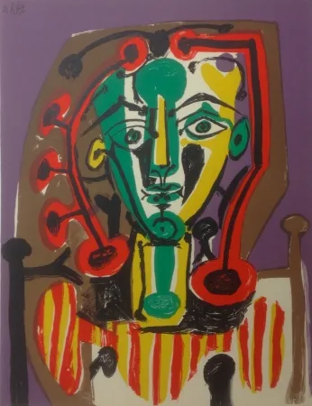 石版画 Picasso - La corsage Raye