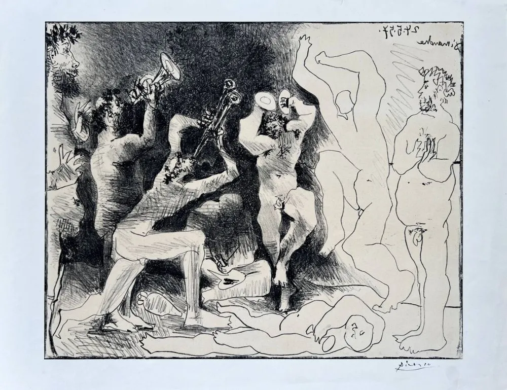 石版画 Picasso - La Danse des Faunes