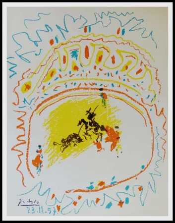 石版画 Picasso - La Pique (Corrida) 