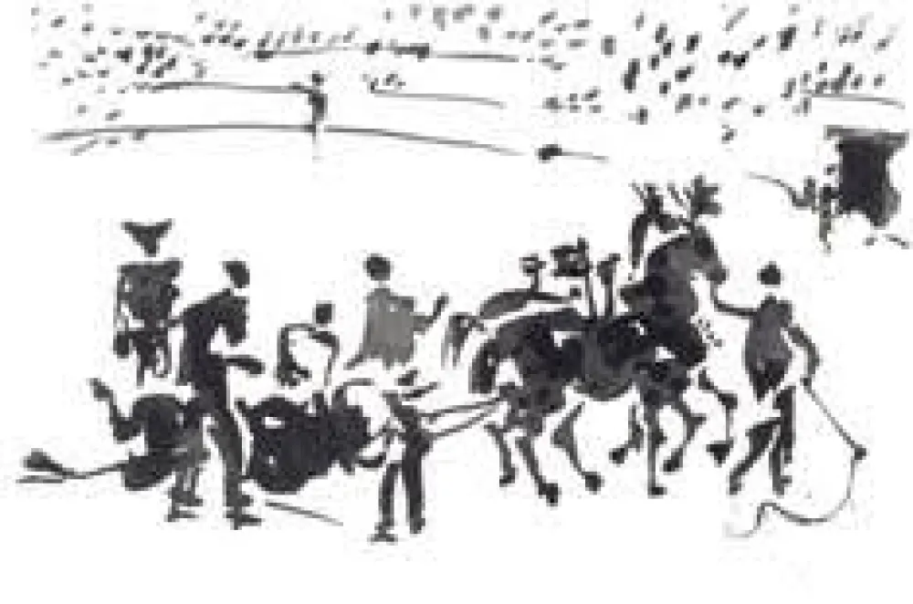 飞尘腐蚀法 Picasso - La Tauromaquia portfolio