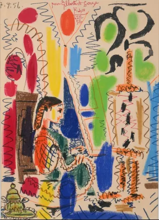 石版画 Picasso - L'atelier de Cannes 1956