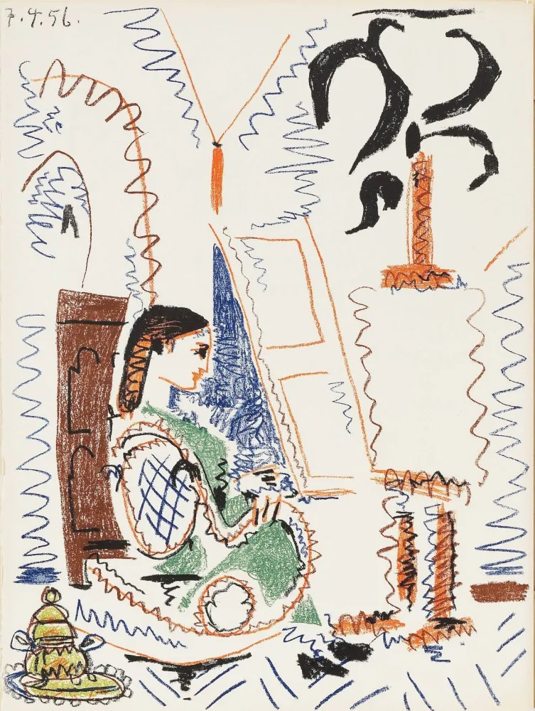 石版画 Picasso - L'atelier de Cannes (first state)
