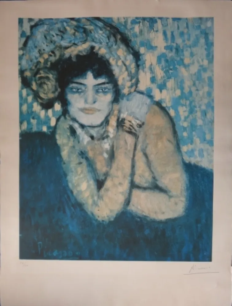 石版画 Picasso - L'attente / The wait (Barcelone Suite)