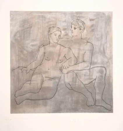 石版画 Picasso - Le Entretien