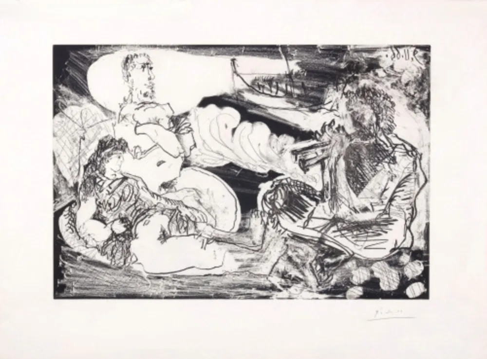 蚀刻飞尘法 Picasso - Le Joueur de Diaule