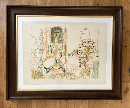 石版画 Picasso - Le Peintre et son Modèle